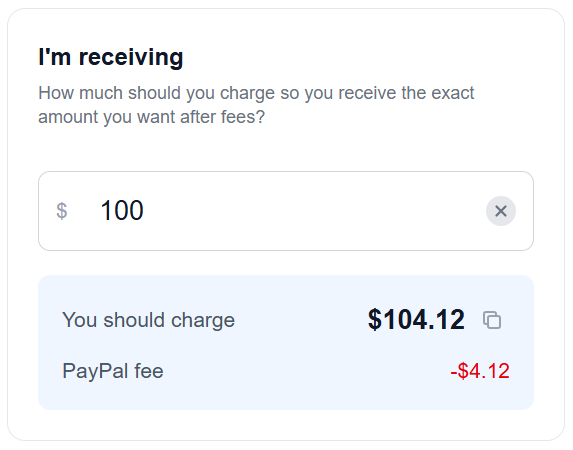 PayPal Fee Calculator